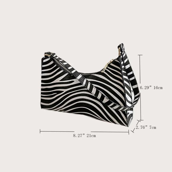 Medium Baguette Bag Zebra Stripe Pattern - Picture 8 of 8
